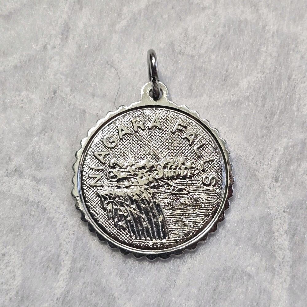 Vintage Sterling Niagara Falls Travel Charm Pendant 2.29g